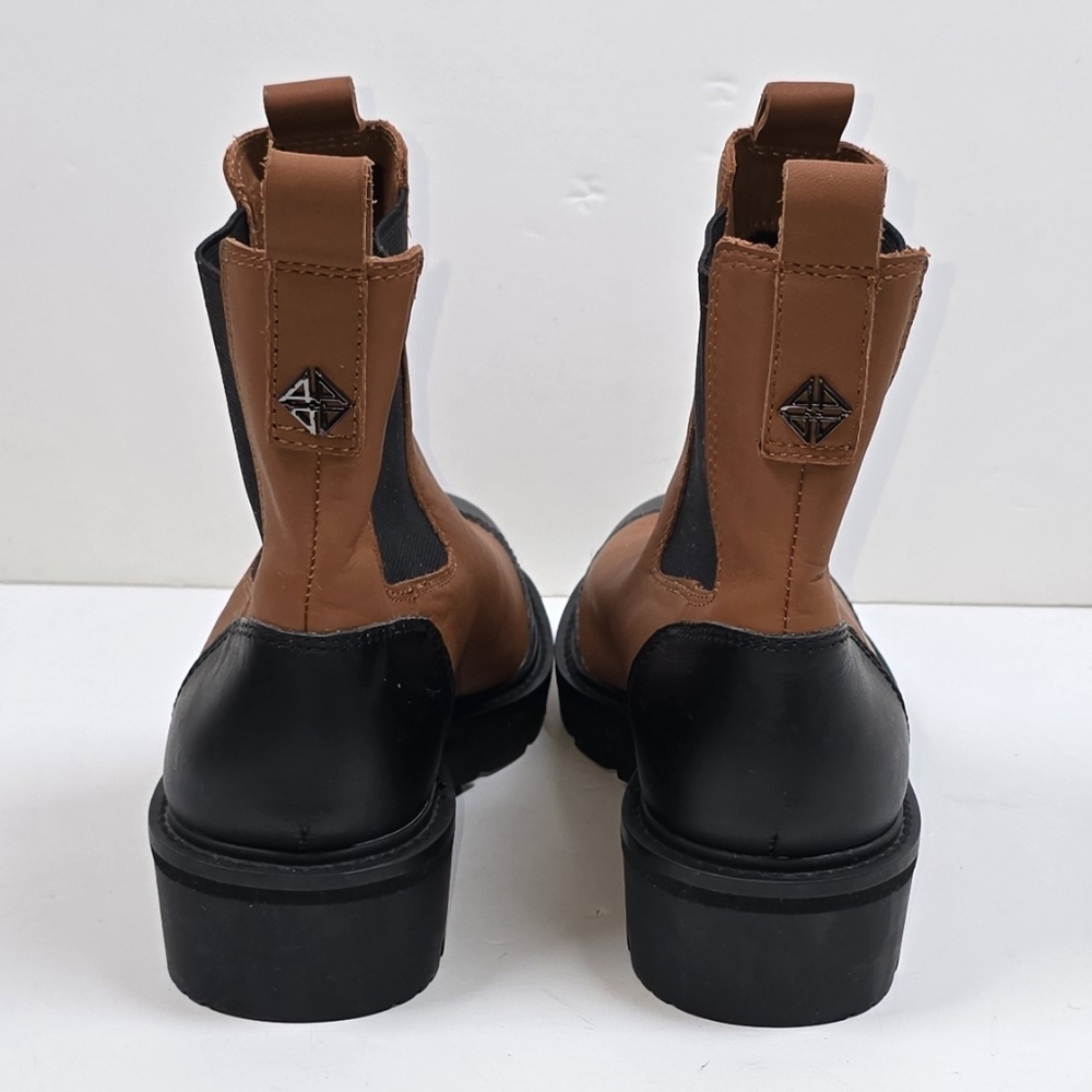 Antonio Melani Dalton Gore Leather Ankle Boots Weather Resistant Lug Sole Sz.6 - Picture 8 of 10